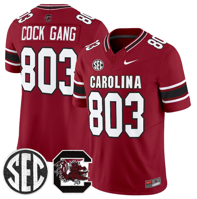 Men's South Carolina Fighting Gamecocks #803 Cock Gang Garnet 2026 F.U.S.E. Stitched Nike Jersey