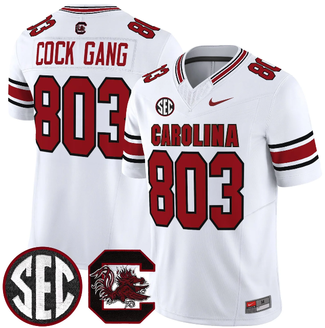 Men's South Carolina Fighting Gamecocks #803 Cock Gang White 2026 F.U.S.E. Stitched Nike Jersey