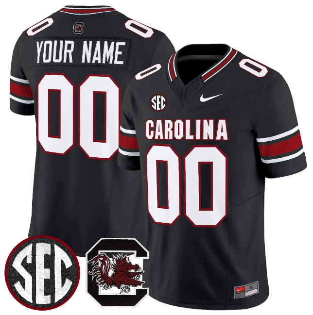 Men's South Carolina Fighting Gamecocks Custom Black 2026 F.U.S.E. Stitched Nike Jersey