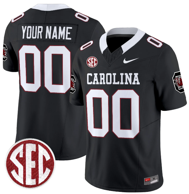 Men's South Carolina Fighting Gamecocks Custom Black F.U.S.E. Stitched Jersey