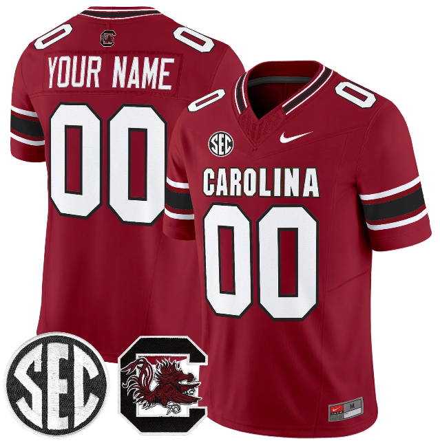 Men's South Carolina Fighting Gamecocks Custom Garnet 2026 F.U.S.E. Stitched Nike Jersey