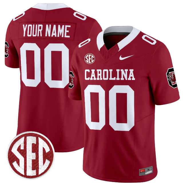 Men's South Carolina Fighting Gamecocks Custom Garnet F.U.S.E. Stitched Jersey