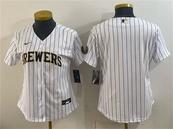 Youth Milwaukee Brewers Blank White Cool Base Stitched Jersey