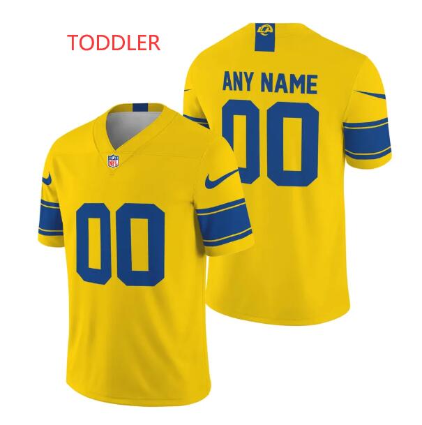 Toddlers Custom Los Angeles Rams Gold Yellow Nike Game Stitched Jersey