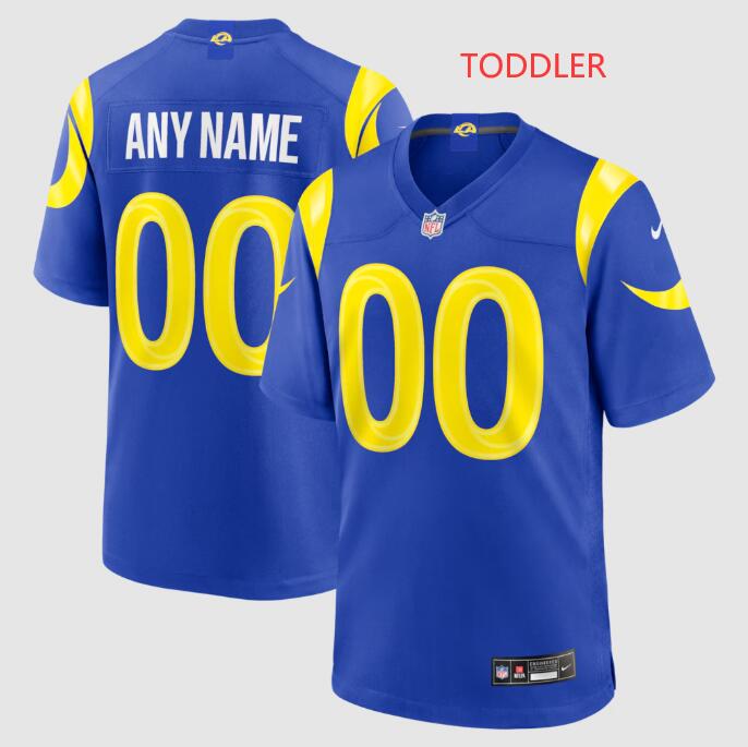 Toddlers Custom Los Angeles Rams Royal Blue Nike Game Stitched Jersey