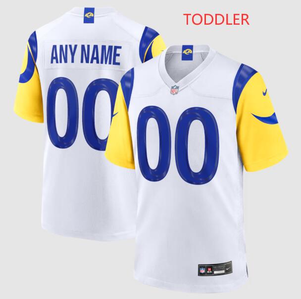 Toddlers Custom Los Angeles Rams White Nike Game Stitched Jersey