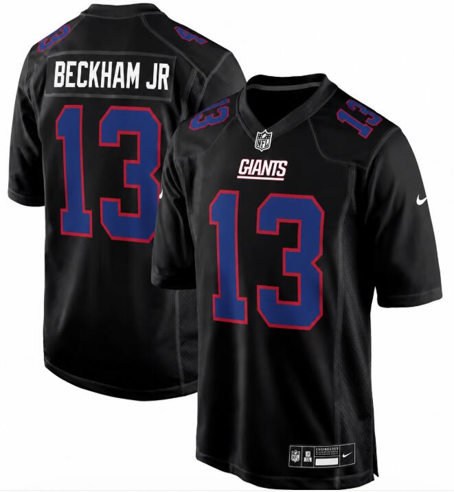 Men's New York Giants #13 Odell Beckham Jr Black Fashion Football Stitched Game Jersey
