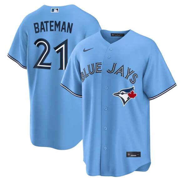 Men's Brett Bateman Toronto Blue Jays #21 MLB Nike Powder Blue Replica Jersey