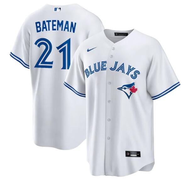Men's Brett Bateman Toronto Blue Jays #21 MLB Nike White Home Replica Jersey