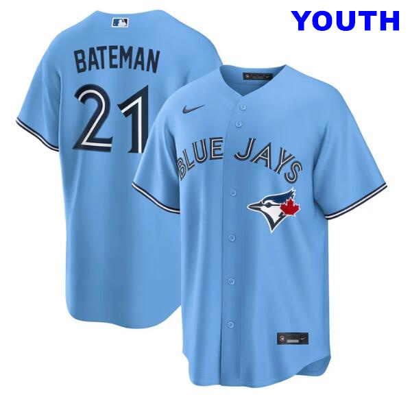 Youth Brett Bateman Toronto Blue Jays #21 MLB Nike Powder Blue Replica Jersey