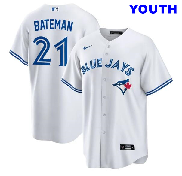 Youth Brett Bateman Toronto Blue Jays #21 MLB Nike White Home Replica Jersey