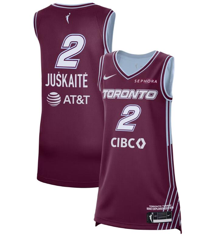 Unisex Nike Laura Jukait Bordeaux Toronto Tempo #2 Victory Badge Jersey - Explorer Edition