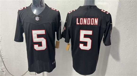 Men's Atlanta Falcons #5 Drake London Black F.U.S.E. Vapor Untouchable Limited Football Stitched Jersey
