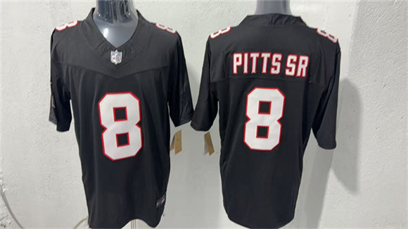 Men's Atlanta Falcons #8 Kyle Pitts Black F.U.S.E. Vapor Untouchable Limited Stitched Football Stitched Jersey