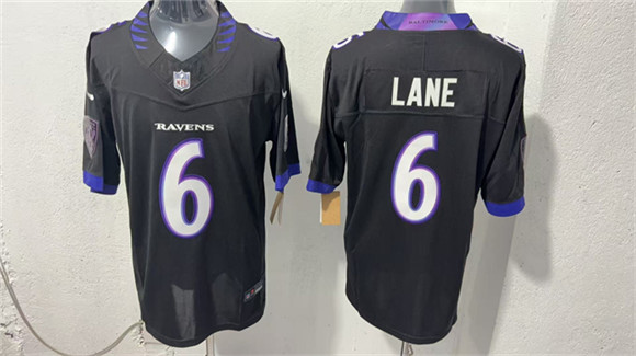 Men's Baltimore Ravens #6 Ja'Kobi Lane Black 2026 F.U.S.E. Vapor Stitched Limited Football Stitched Jersey