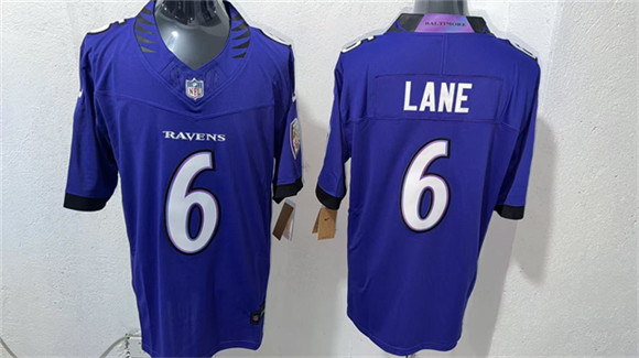 Men's Baltimore Ravens #6 Ja'Kobi Lane Purple 2026 F.U.S.E. Vapor Stitched Limited Football Stitched Jersey