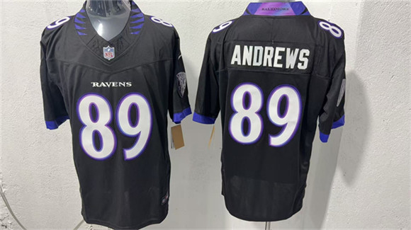 Men's Baltimore Ravens #89 Mark Andrews Black 2026 F.U.S.E. Vapor Limited Football Stitched Jersey