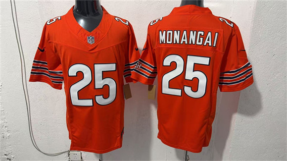 Men's Chicago Bears #25 Kyle Monangai Orange 2026 F.U.S.E. Vapor Untouchable Limited Football Stitched Jersey