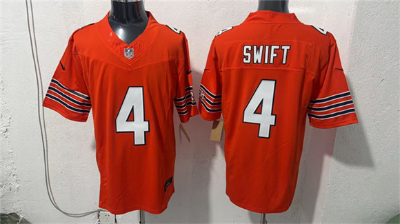 Men's Chicago Bears #4 D'Andre Swift Orange 2026 F.U.S.E. Vapor Untouchable Limited Football Stitched Jersey