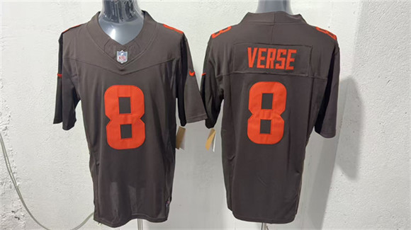 Men's Cleveland Browns #8 Jared Verse Brown 2026 Vapor Limited Football Stitched Jersey