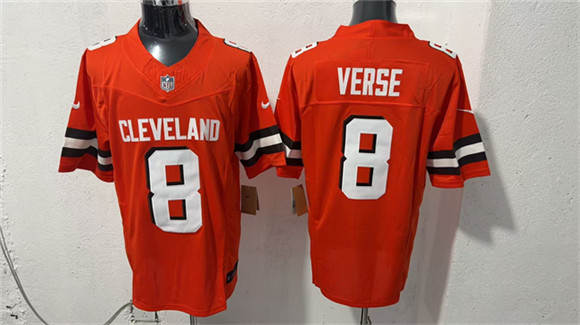 Men's Cleveland Browns #8 Jared Verse Orange Vapor Limited Football Stitched Jersey