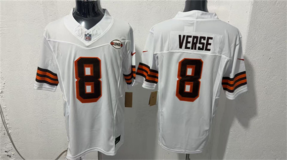 Men's Cleveland Browns #8 Jared Verse White 2026 1946 Collection Vapor Limited Football Stitched Jersey