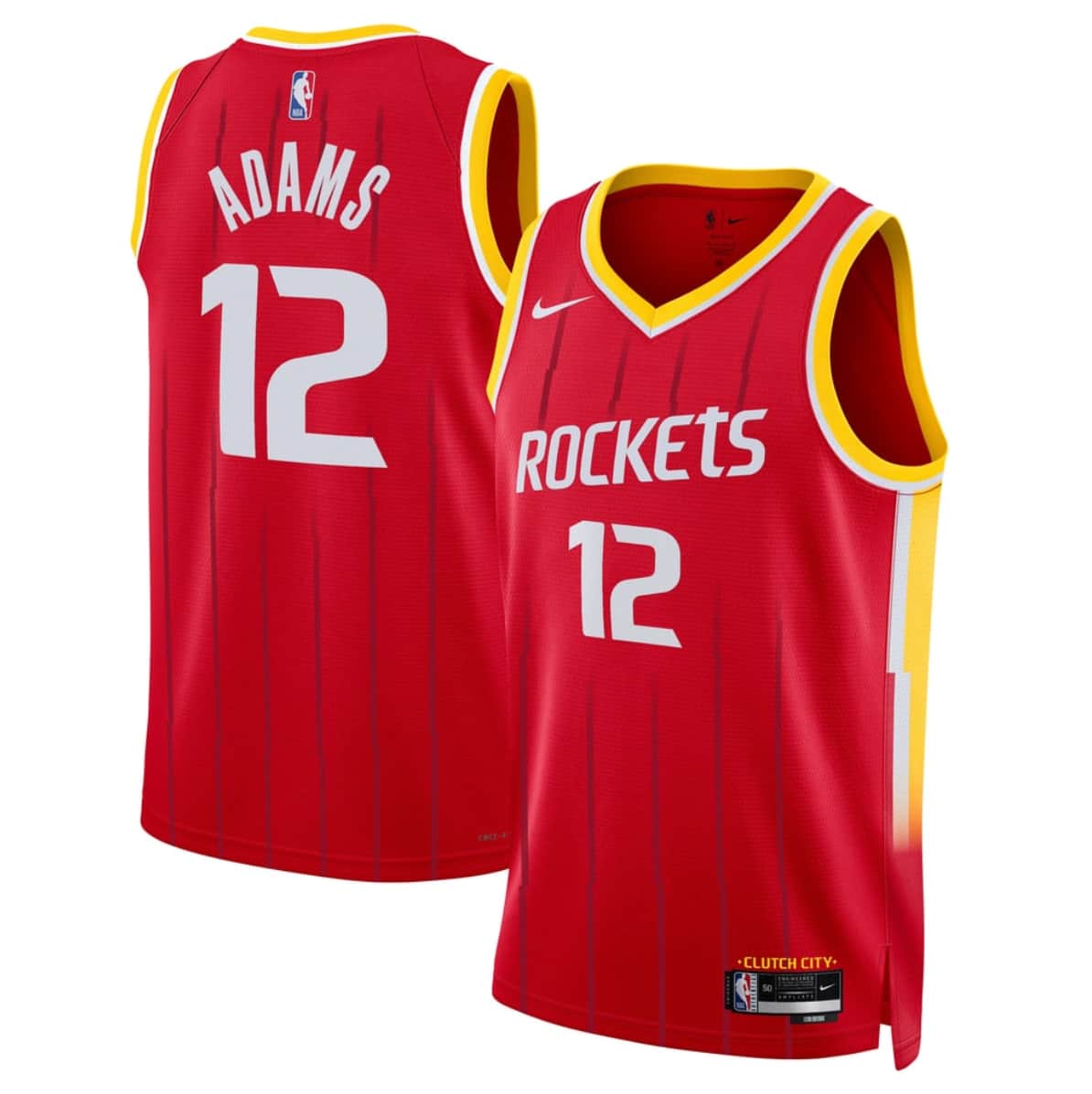 Men's Houston Rockets #12 Steven Adams Red 2026-27 Icon Swingman Stitched Jersey