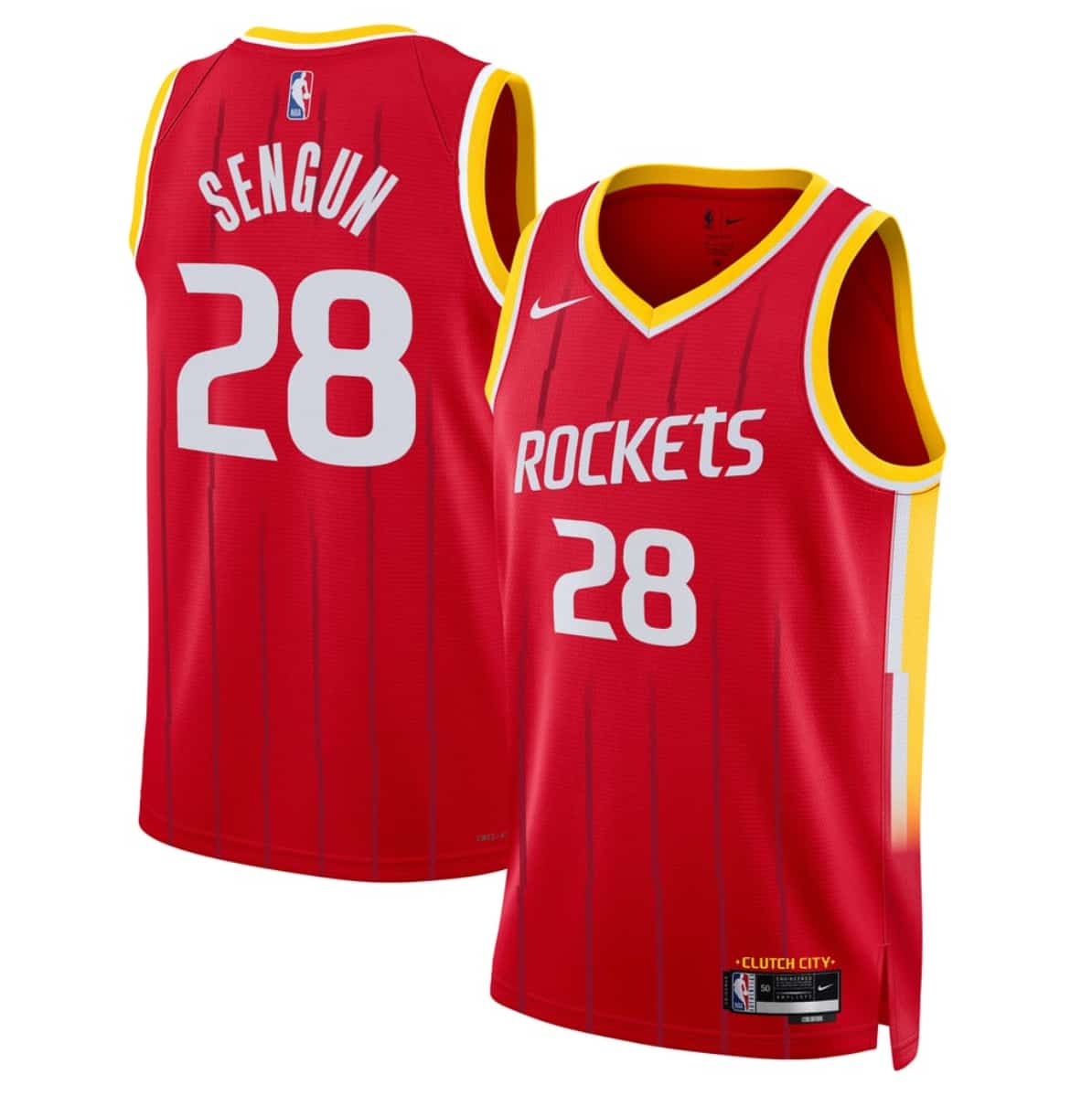 Men's Houston Rockets #28 Alperen Sengun Red 2026-27 Icon Swingman Stitched Jersey