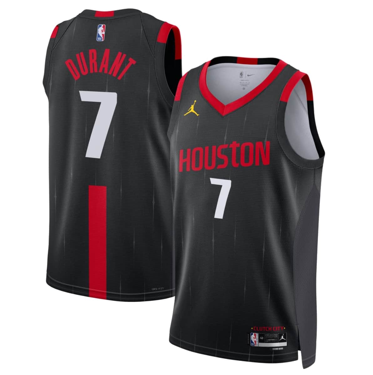 Men's Houston Rockets #7 Kevin Durant Black 2026-27 Statement Swingman Stitched Jersey