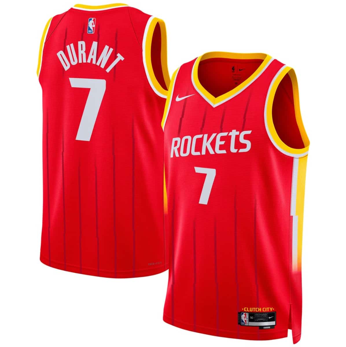 Men's Houston Rockets #7 Kevin Durant Red 2026-27 Icon Swingman Stitched Jersey