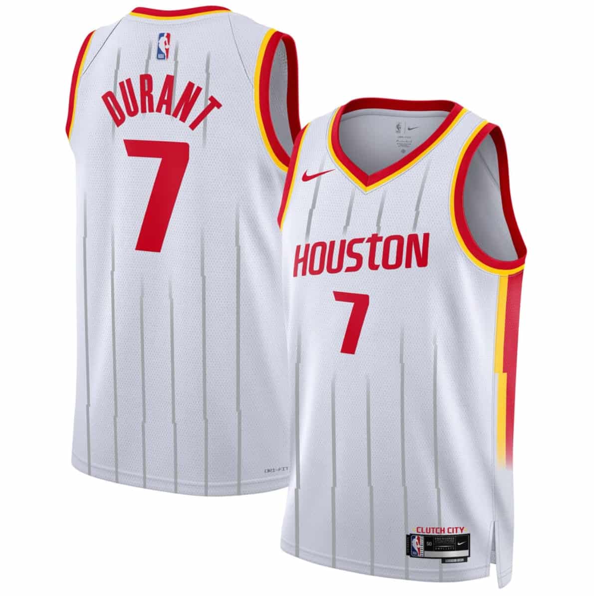 Men's Houston Rockets #7 Kevin Durant White 2026-27 Association Swingman Stitched Jersey