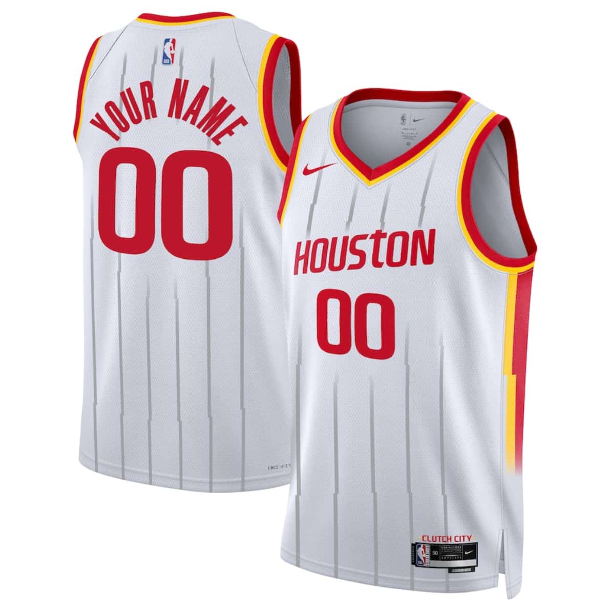 Men's Houston Rockets Actiive Player Custom White 2026-27 Association Swingman Stitched Jersey