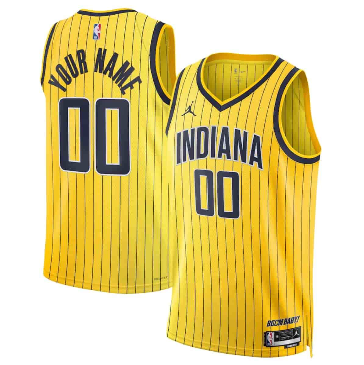 Men's Indiana Pacers Active Player Custom Yellow 2026-27 Statement Edition Swingman Stitched Basketball Jersey