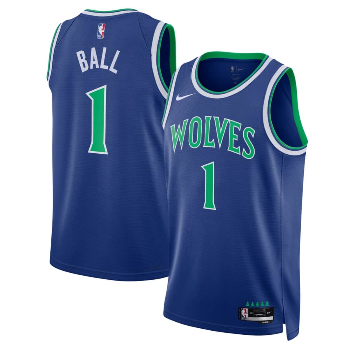 Men's Minnesota Timberwolves #1 LaMelo Ball Blue 2026-27 Icon Swingman Edition Stitched Basketball Jersey