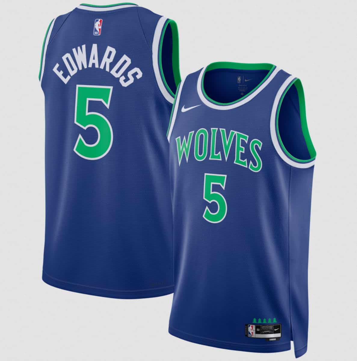 Men's Minnesota Timberwolves #5 Anthony Edwards Blue 2026-27 Icon Swingman Edition Stitched Basketball Jersey