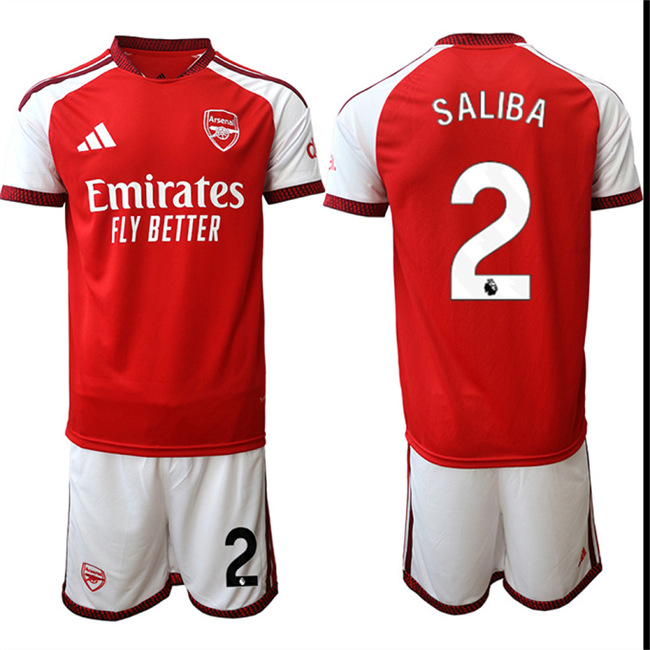 Men's Arsenal #2 SALIBA 2026-27 home Suit Soccer Jerseys