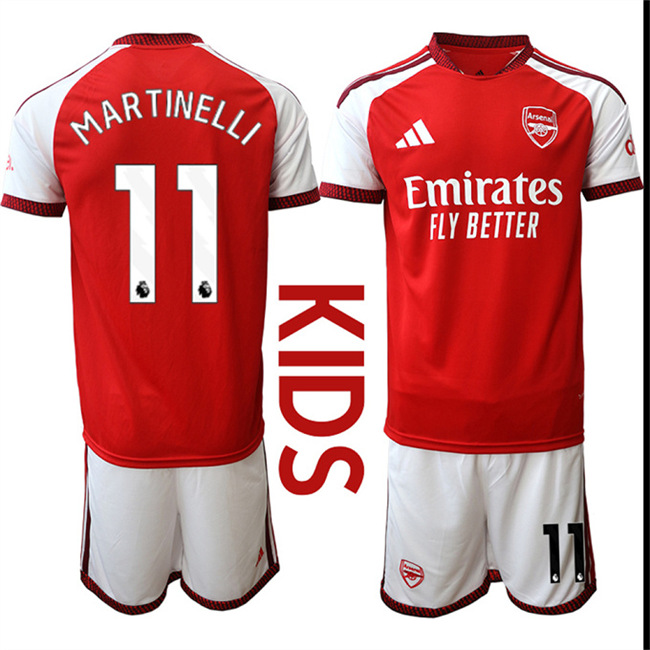 Youth Arsenal #11 MARTINELLI 2026-27 home Kids Suit Soccer Jerseys