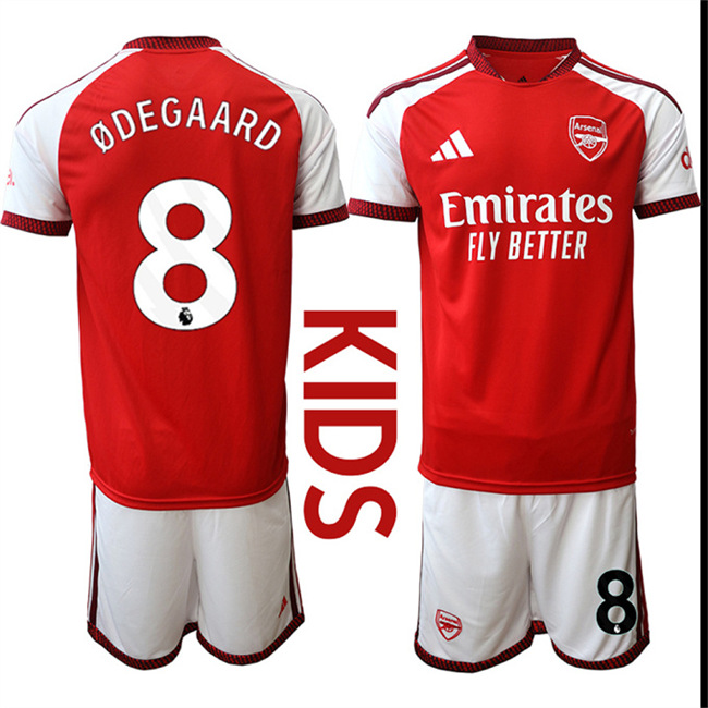 Youth Arsenal #8 ODEGAARD 2026-27 home Kids Suit Soccer Jerseys