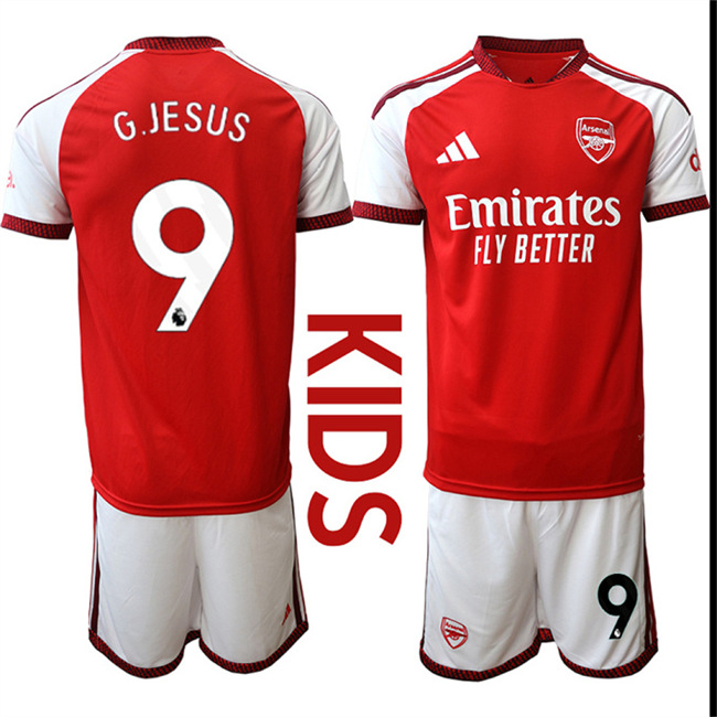 Youth Arsenal #9 G.JESUS 2026-27 home Kids Suit Soccer Jerseys