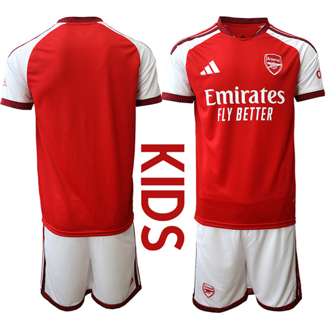 Youth Arsenal 2026-27 home Kids Suit Soccer Jerseys