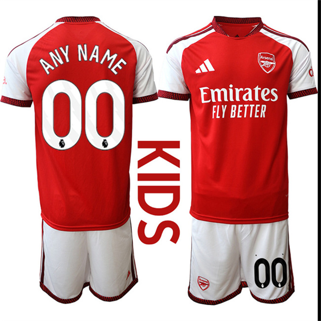 Youth Arsenal Custom Any Name And Number 2026-27 home Kids Suit Soccer Jerseys
