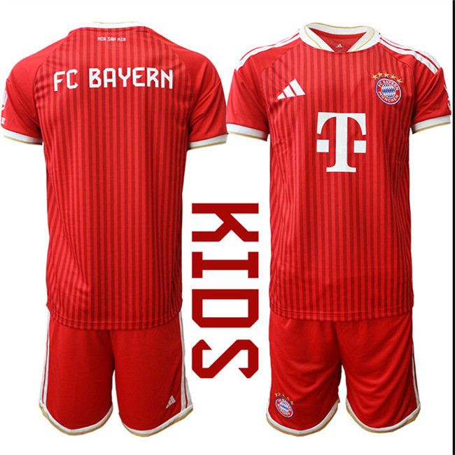 Youth Bayern München 2026-27 home Kids Suit Soccer Jerseys