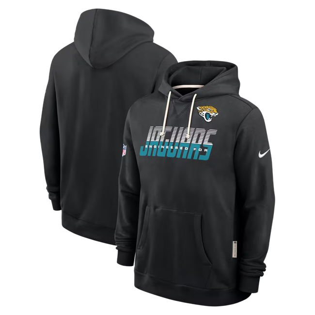 Men's Jacksonville Jaguars Black Sideline Standard Issue Top Prospect Dri-FIT Hoodie