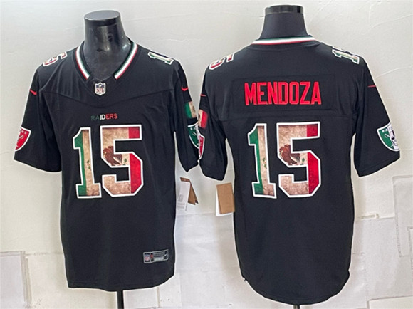Men's Las Vegas Raiders #15 Fernando Mendoza Black F.U.S.E. Mexico Vapor Limited Football Stitched Jersey