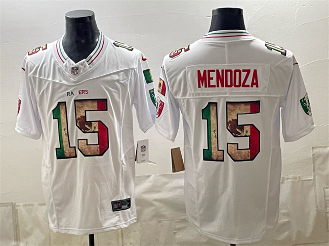 Men's Las Vegas Raiders #15 Fernando Mendoza White F.U.S.E. Mexico Vapor Untouchable Limited Football Stitched Jersey
