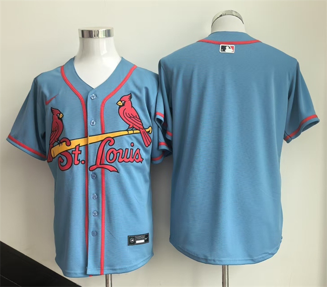 Men's St. Louis Cardinals Blank Blue Limited Stitched Baseball Jersey