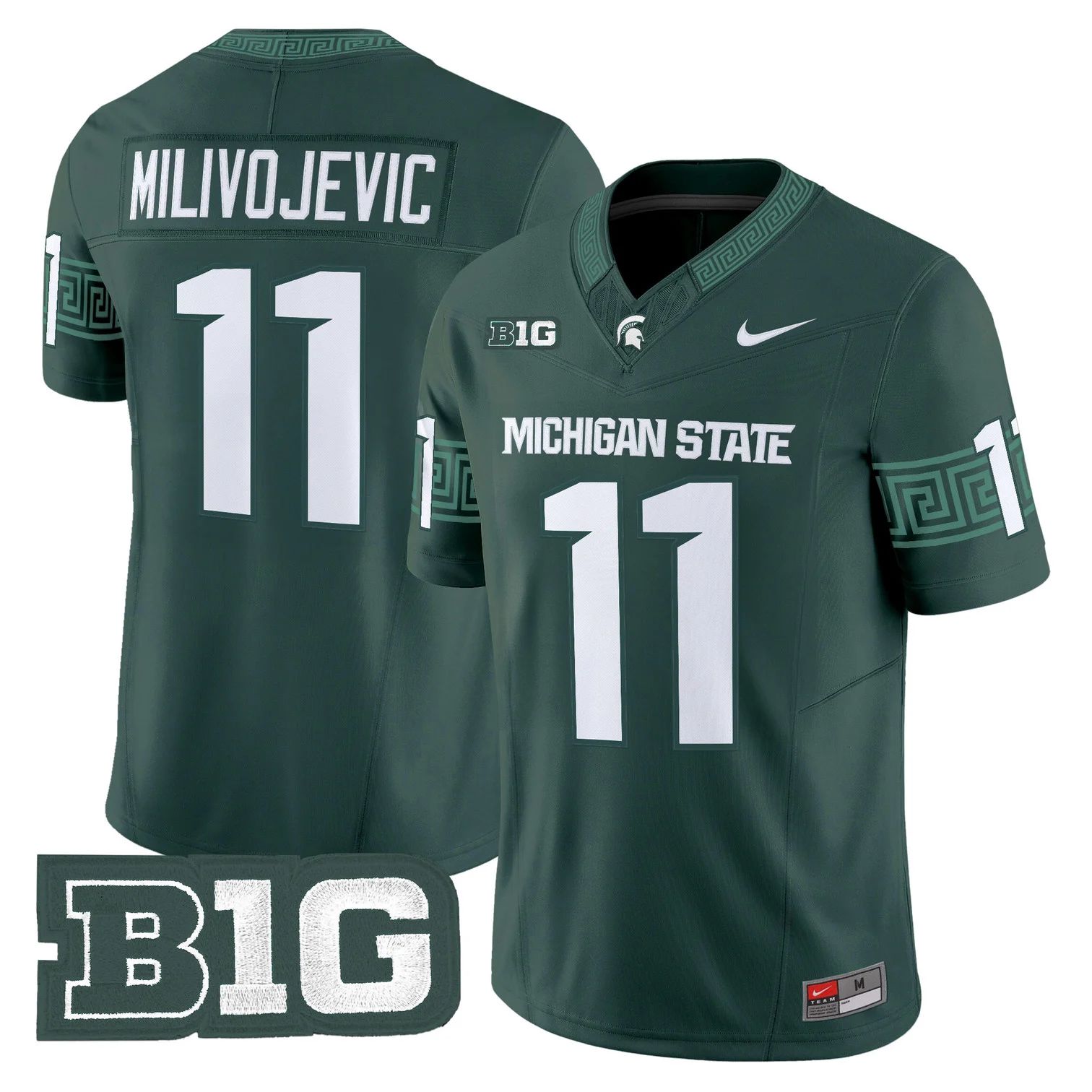 Men's Michigan State Spartans #11 ALESSIO MILIVOJEVIC 2026 Vapor Limited Green Jersey