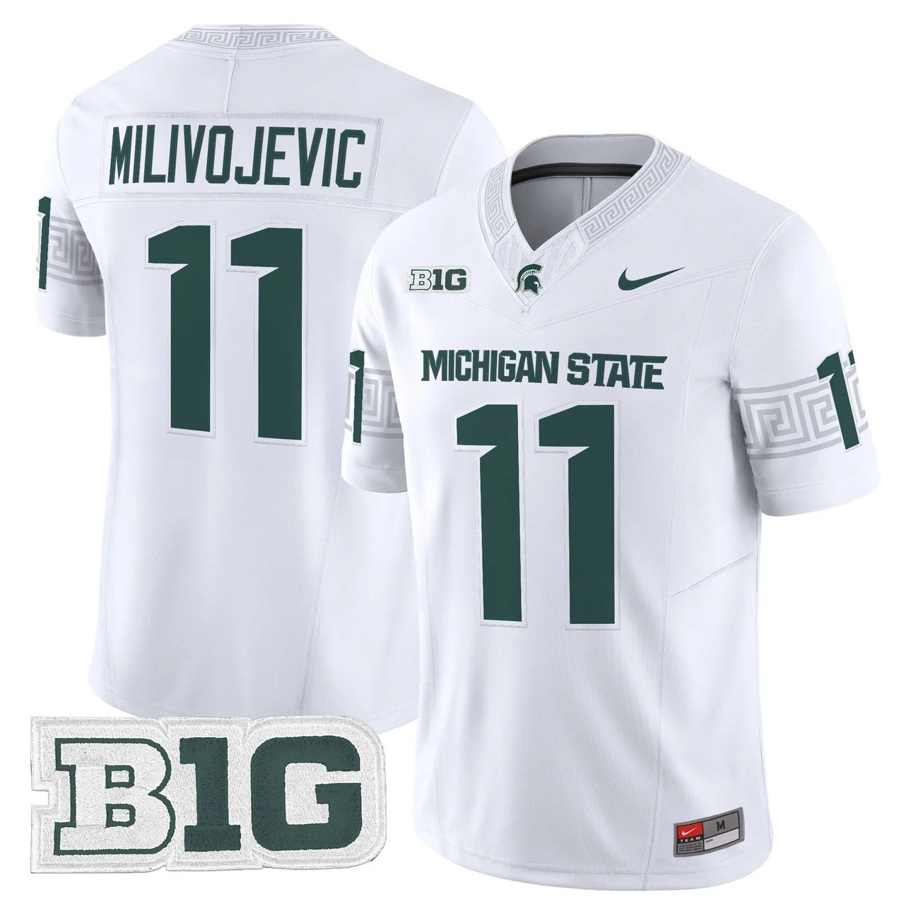 Men's Michigan State Spartans #11 ALESSIO MILIVOJEVIC 2026 Vapor Limited White Jersey