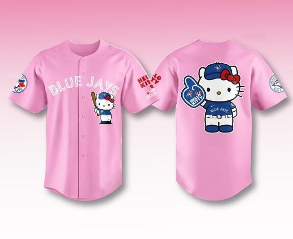 Men's Toronto Blue Jays x Hello Kitty Night 2026 Baseball Pink Jersey