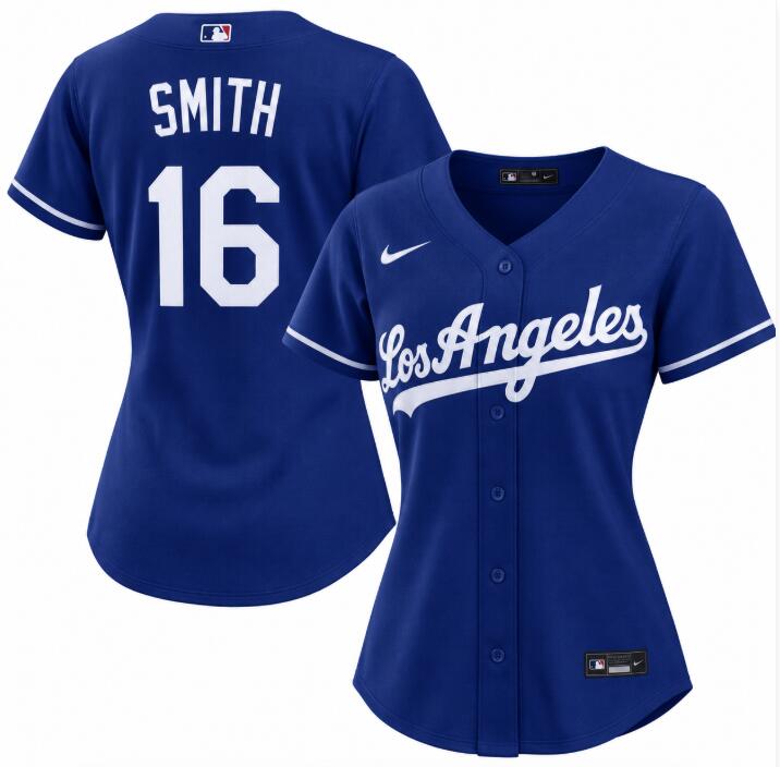 Women Los Angeles Dodgers 16 Will Smith Royal Alternate Stitched Baseball Jersey